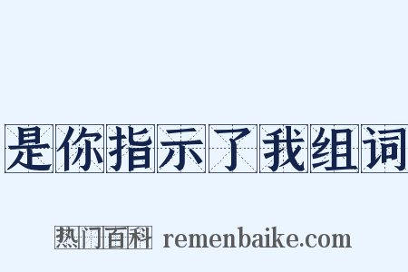 是你指示了我组词是什么意思的图片